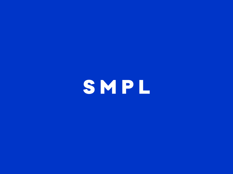 keep it smpl blue identity logo simpel simple wordmark