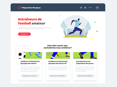 Website - Préparation Physique Football app design graphic design illustration ui web website