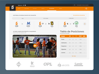 Website - Gigantesbaq news sport stadistic table ui web website
