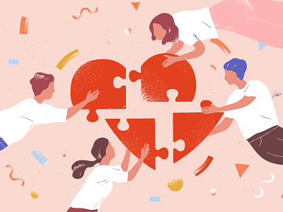 Helping One Another covid 19 email header illustration