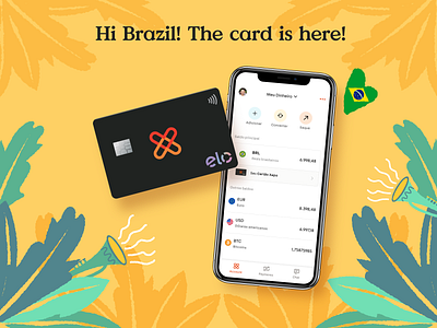 Hi Brazil! The card is here! debit card financial app promotion