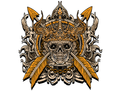 Arrow Skull Logo arrow artwork design icon illustration skull