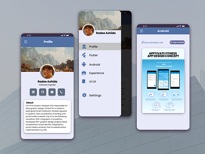 Portfolio App app apps design portfolio portfolioapp ui ui design