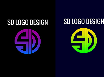 "SD" Letter Logo graphic design illustration logo vector