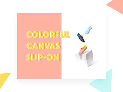 Colourful Canvas Slip-On card minimal ui