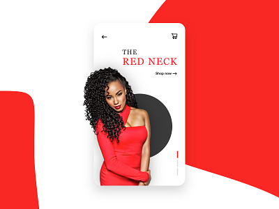 The Red Neck card art card design clothing design dress minimal minimalism red red dress uidesign