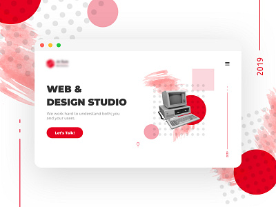 Web & Design Studio Website design illustration minimal red studio ui ux ui web website