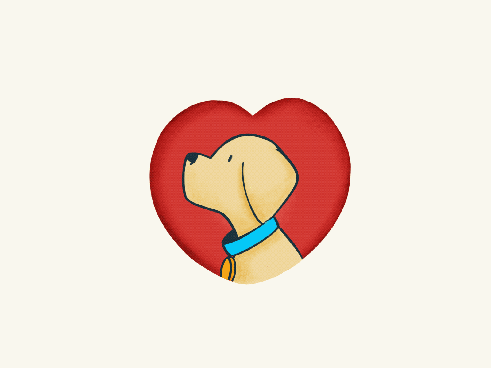 Pup love animated animation animation design dog illustration illustrator ipad pets procreate pupy valentines valentinesday