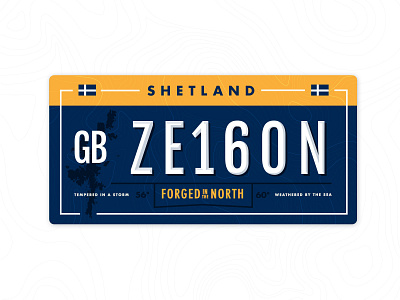 Reg Plate car design driving forged in the north fortune and glory gb illustration illustrations licence plate north registration plate scotland shetland sprint vector vehicle warmup weeklywarmup