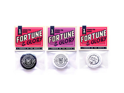 F&G Button Badges apparel apparel design illustration packaging pins product design