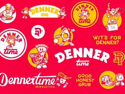 Denner Time brand sheet apparel branding design illustration logo vector