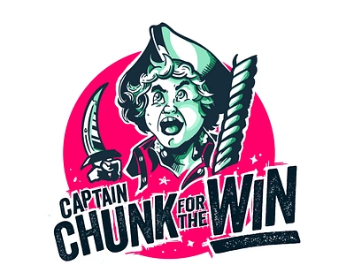 Chunk...no...CAPTAIN CHUNK apparel branding design goonies illustration