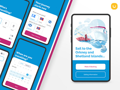 Northern Isles Booking Platform app design graphic design illustration northlink shetland ui uizard ux