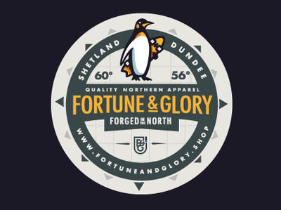 Fortune & Glory Coasters coasters coaster logo vector typography fortuneandglory t-shirt branding design penguin branding dribbble fortune and glory dundee shetland apparel illustration design