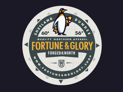 Fortune & Glory Coasters apparel branding branding design coaster coasters design dribbble dundee fortune and glory fortuneandglory illustration logo penguin shetland t shirt typography vector