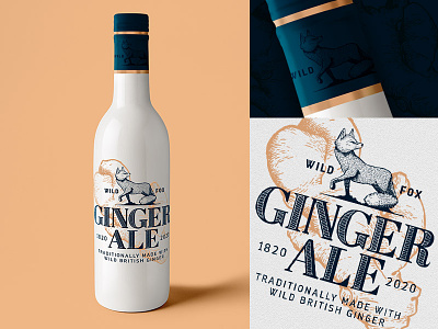 Wild Fox - Ginger Ale brand identity branding branding and identity branding concept branding design etching ginger ginger ale hand drawn illustration illustration art illustrations illustrator ipad pro packaging procreate typography weekly warm-up weeklywarmup