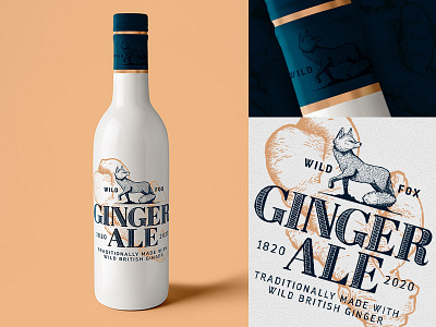 Wild Fox - Ginger Ale brand identity branding branding and identity branding concept branding design etching ginger ginger ale hand drawn illustration illustration art illustrations illustrator ipad pro packaging procreate typography weekly warm up weeklywarmup