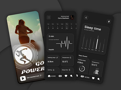 Fitness App - Mobile Design design graphic design mobile app deisgn ui ux web design