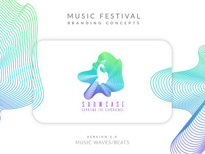 Showcase Branding Exploration (Indian Music Festival) branding coloful colorful logo design fun logo illustration logo music music festival music logo music wave peacock peacock logo