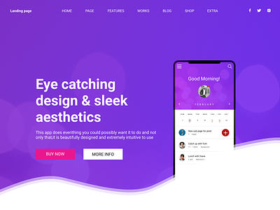 Landing page for mobile app 2021 (Mockup Design) app branding design graphic design ui