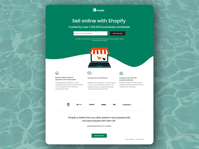 Landing page rebuild (Shopify 2021 august) design figma graphic design landing page web