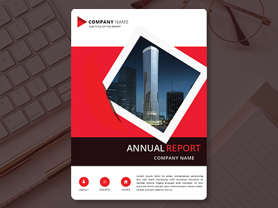 Annual Report Cover page Design app branding cover page design figma graphic design illustration logo