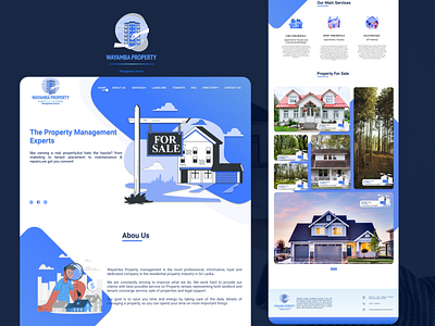 Concept landing page for Wayamba Property Management Service