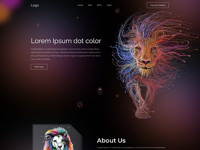 Nft landing page figma graphic design illustrator nft nft character nft landing page nft website photoshop ui ui design ux design website for nft