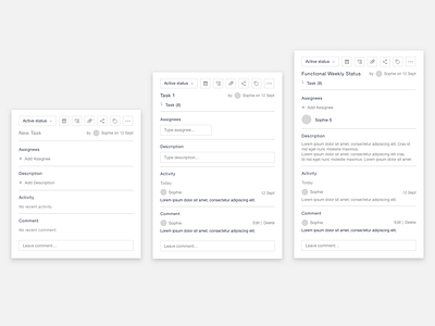 Task Module Wireframe