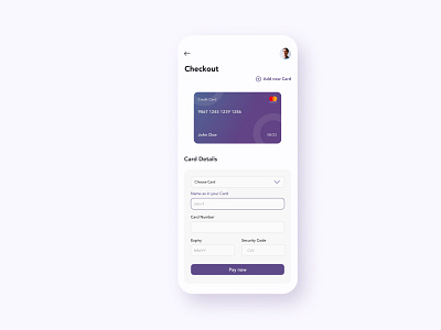 Checkout page UI