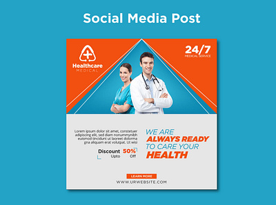 SOCIAL MEDIA POST DESIGN advertising banner doctor health care banner health care social media post hospital marketing medical banner medical social media post