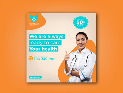 SOCIAL MEDIA POST DESIGN advertising clicnic doctor health banner health care social media post hospital instagram post madical banner marketing medical social media post