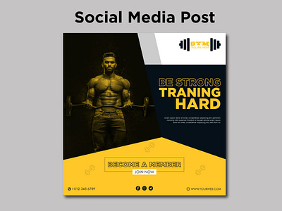 fitness social media post design