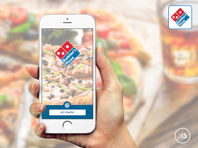 Domino's Pizaa App design domino mobile app mockup pizza splash ui