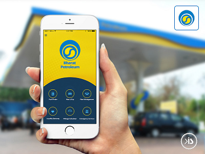 BharatPetroleum (BPCL) bharatpetroleum bpcl home konstant listing login menu mobile app splash ui design