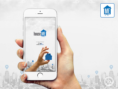 HouseMe App bestui home screen house login menu mobile app mockup property social app splash ui deisgn user profile