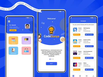 Coding and Digital Educational App for online education app dashboard coding education home online online education splash student subjects