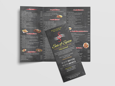 Tri-Fold Food Menu Design