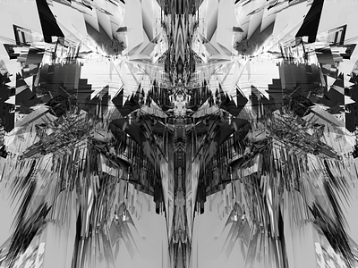 WINGED DARKNESS 3d abstract codeart digitalart ericfickes fusion360 obj processing