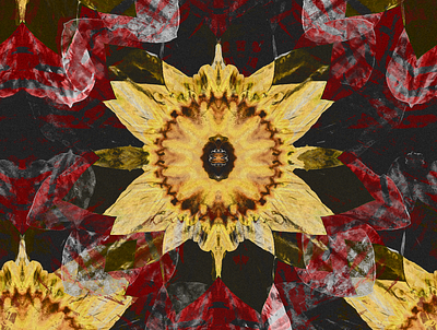 Abstracti Flower abstract design digitalart ericfickes kaleidoscope textile textile design textile pattern