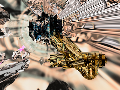 gold stew 3d abstract ar2018 codeart digitalart ericfickes fusion360 obj processing