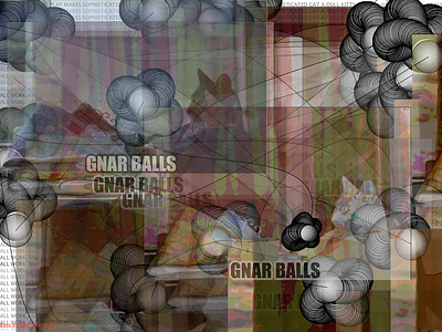 GNAR BALLS abstract cat codeart digitalart ericfickes gnarly hype kitty