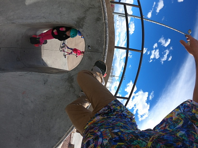 Accidental Skateboard Selfie