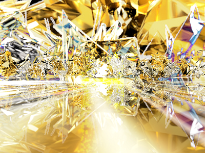 GOLDEN BANANA LASER 3d abstract codeart digitalart ericfickes fusion360 processing