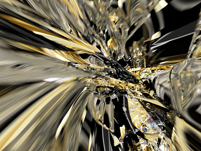 BLACK & GOLD 3d abstract codeart digitalart ericfickes fusion360 processing