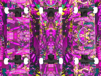 PINKOTRONIC SKATEBOARDS 3d abstract codeart digitalart ericfickes kaleidoscope obj skateboard