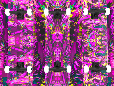 PINKOTRONIC SKATEBOARDS 3d abstract codeart digitalart ericfickes kaleidoscope obj skateboard