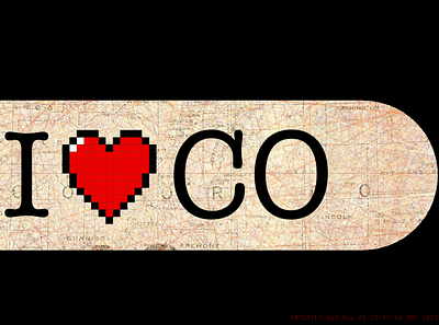 I ♥️ CO - Skateboard Deck abstract codeart colorado digitalart ericfickes processing skate skateboard skateboard graphics skateboarding