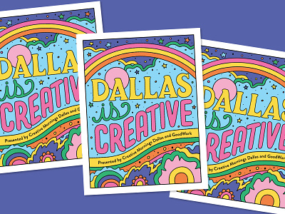 Dallas Is Creative—Brochure Cover 60s 70sdesign brochure cover design illustration lettering art