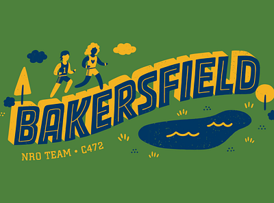Bakersfield, CA Tee bakersfield california illustration joggers lettering park t shirt